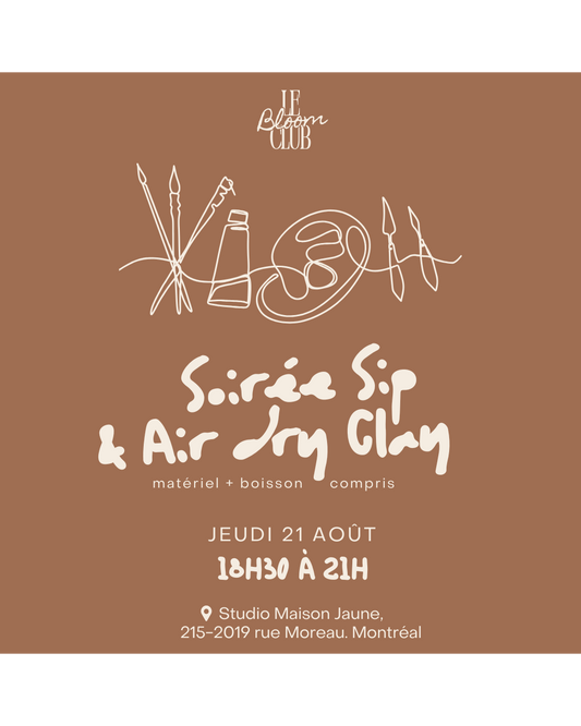 Sip x Air dry clay - 21.08