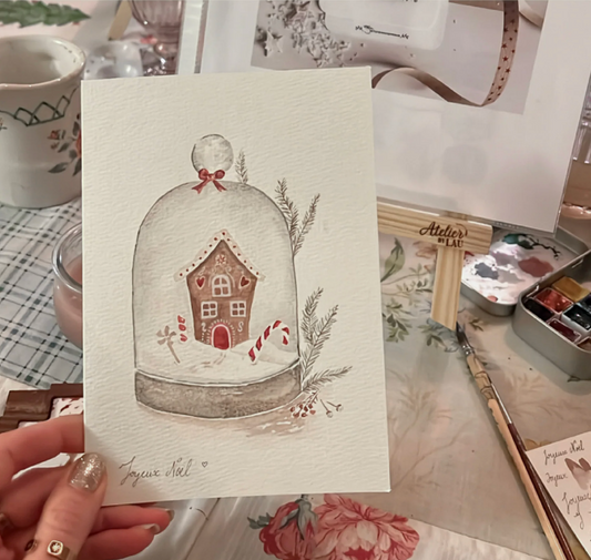 Atelier Carte de Vœux à l'Aquarelle x Atelier By Lau – 04.12